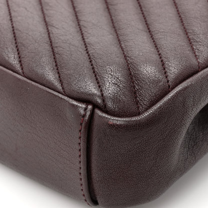 Saint Laurent Sheepskin Matelasse Chevron Monogram Medium College Bag Amaranto 12 of 14