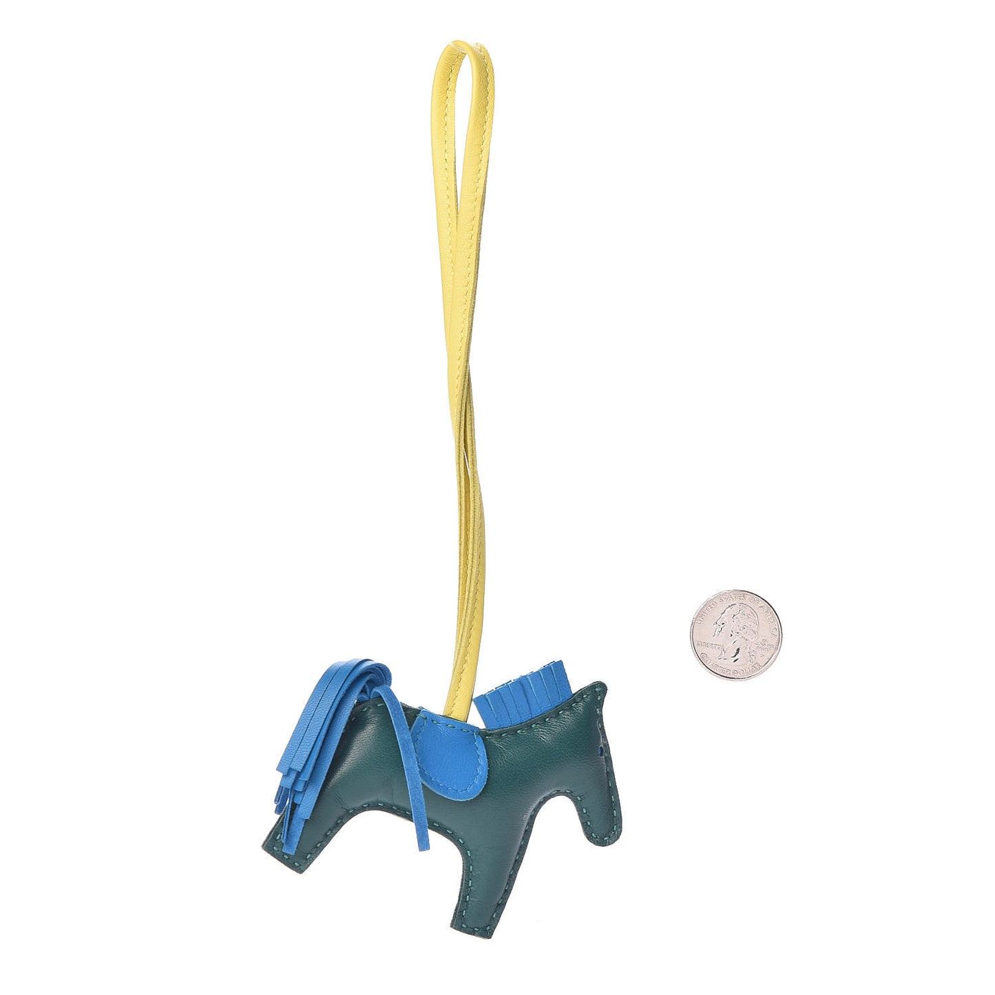 Milo Lambskin Grigri Rodeo Horse Bag Charm PM Malachite Bleu Zanzibar Lime