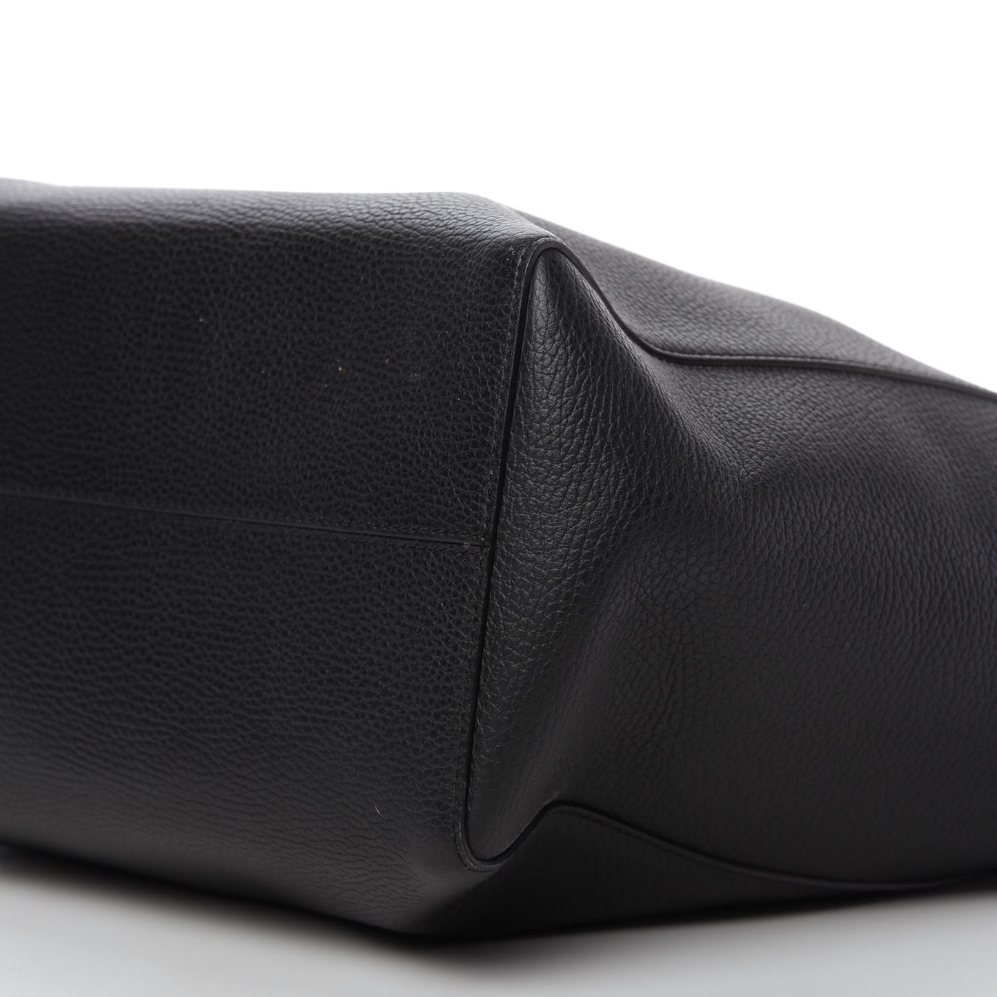 Pebbled Calfskin Medium Swing Tote Black