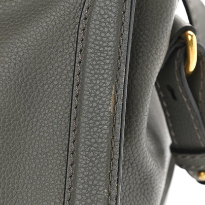 Alexander McQueen Pebbled Calfskin Small Skull Padlock Zip Around Tote Grey 11 of 14