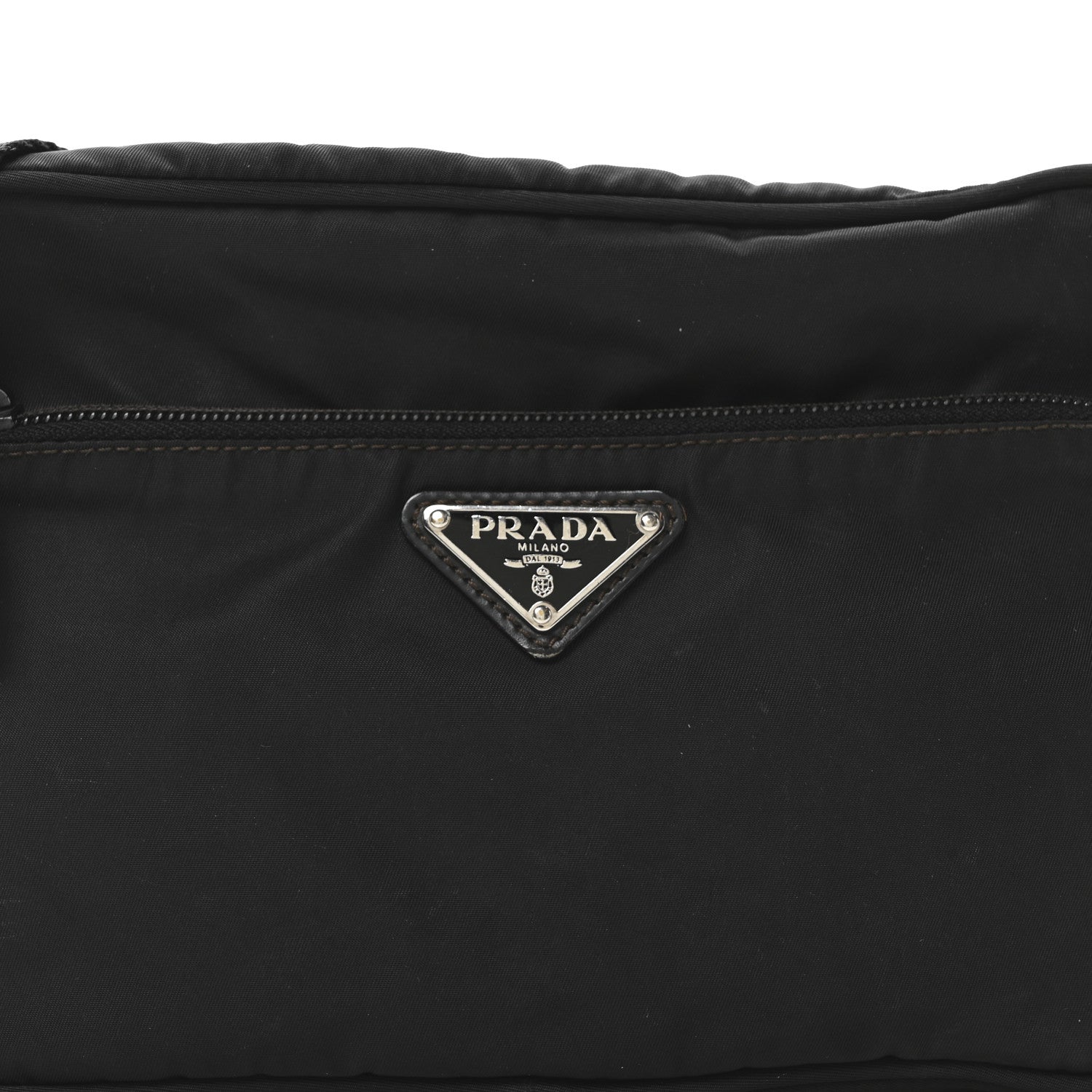 Prada Tessuto Nylon Triangle Shoulder Bag Black 1738633 – FASHIONPHILE