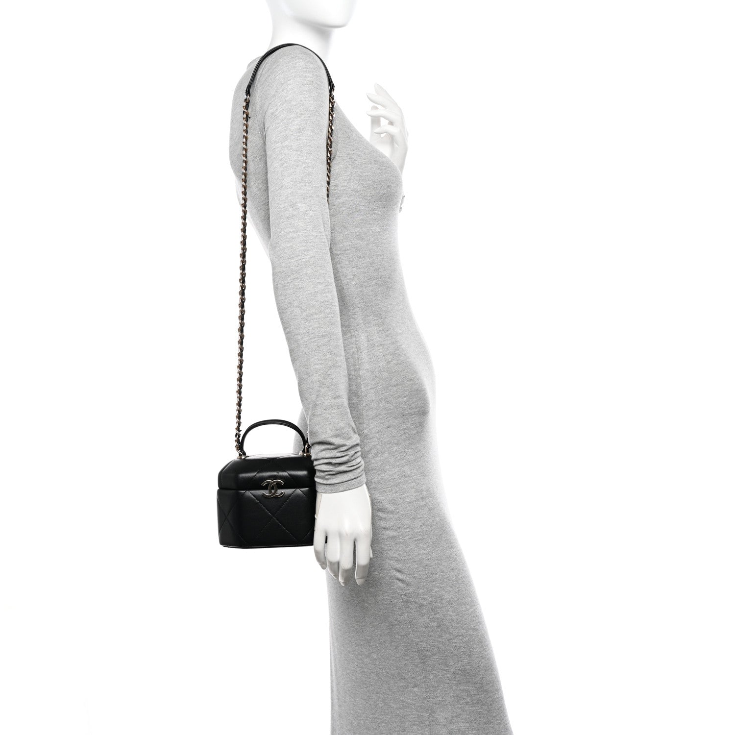Chanel Lambskin Quilted Vendome Case Black 2 of 10