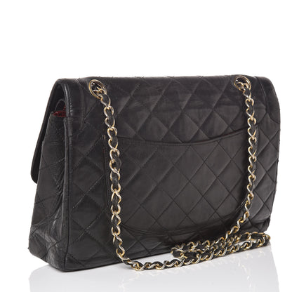 Chanel Lambskin Quilted Medium Double Flap Black 3 of 24