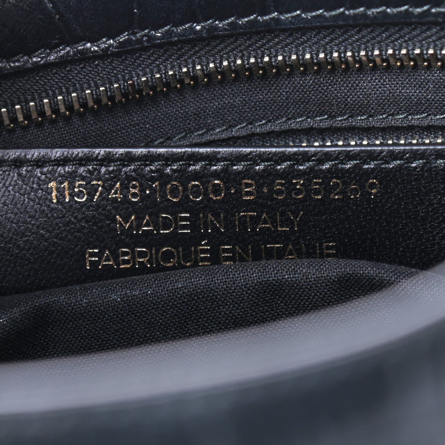 Balenciaga Calfskin Crocodile Embossed Classic Hardware City Black 9 of 10