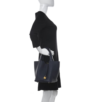 Hermes Taurillon Clemence Picotin Lock 22 MM Bleu Nuit 2 of 11