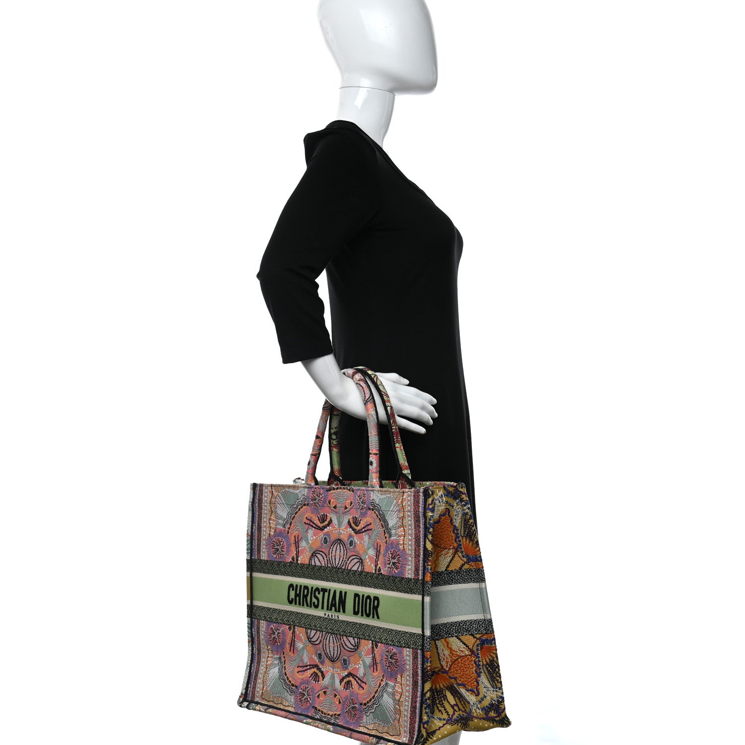 Christian Dior Canvas Embroidered Large In Lights Book Tote Multicolor 2 of 11