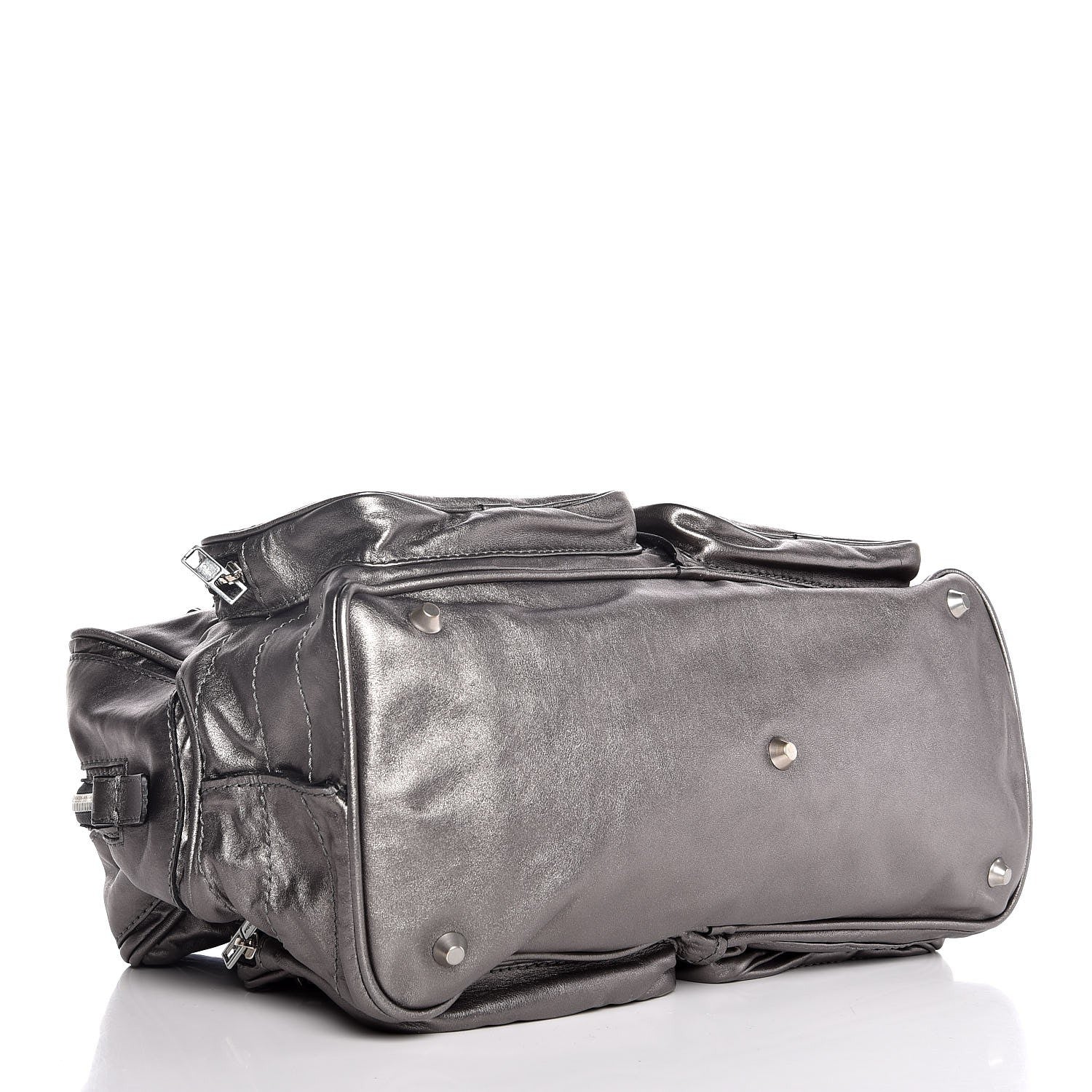 Chloe Metallic Calfskin Large Betty Shoulder Bag Charbon 4 of 7