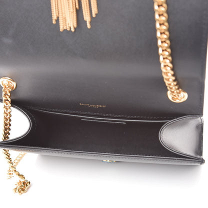 Saint Laurent Smooth Calfskin Smal Classic Monogram Kate Tassel Satchel Black 5 of 14
