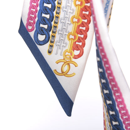 Chanel Silk Chain CC Slim Bandeau Scarf Multicolor 3 of 3