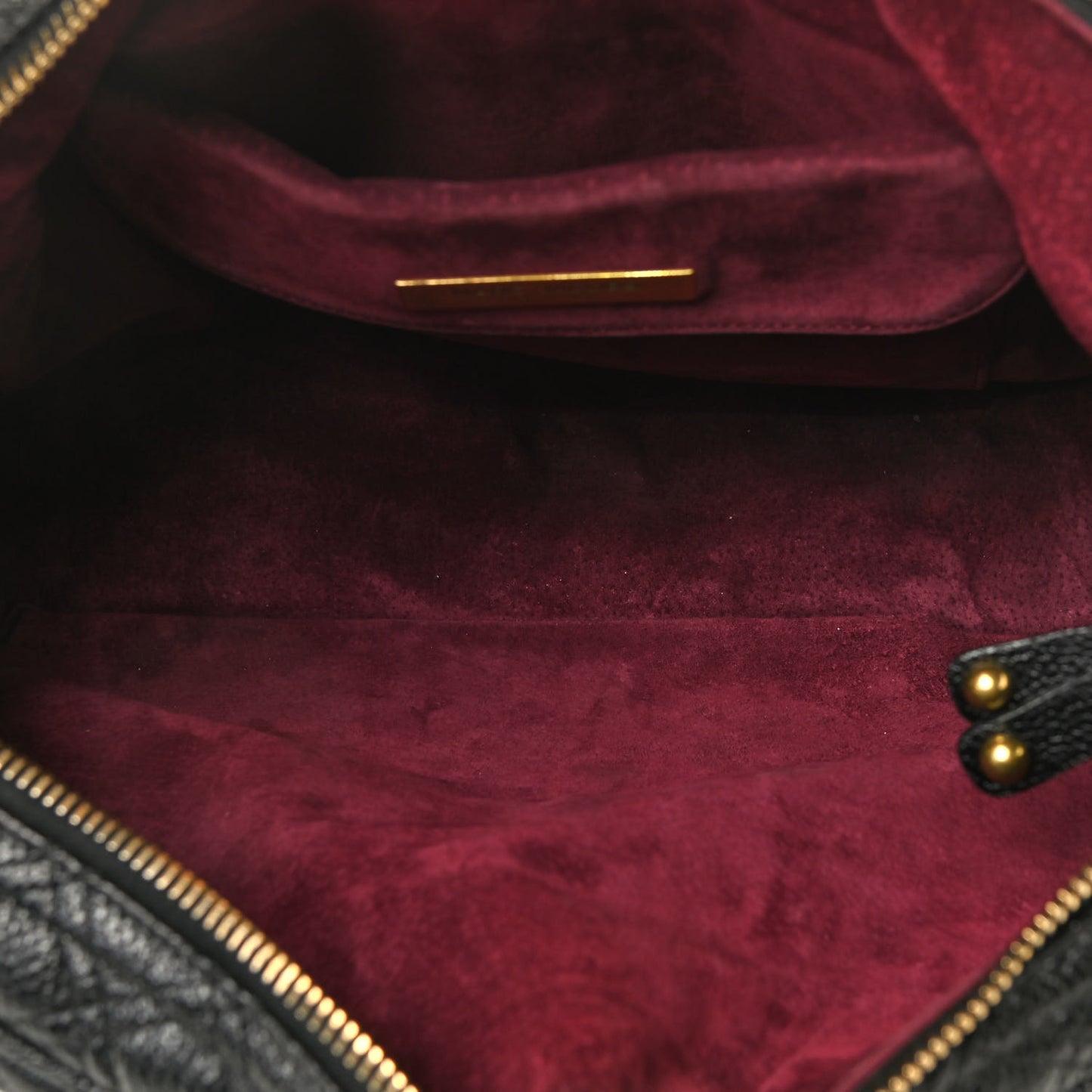 Calfskin Quilted Venetia Satchel Black