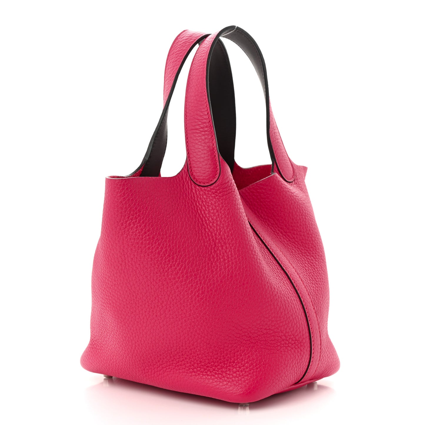 Taurillon Clemence Swift Eclat Picotin Lock 18 PM Framboise Rouge Sellier