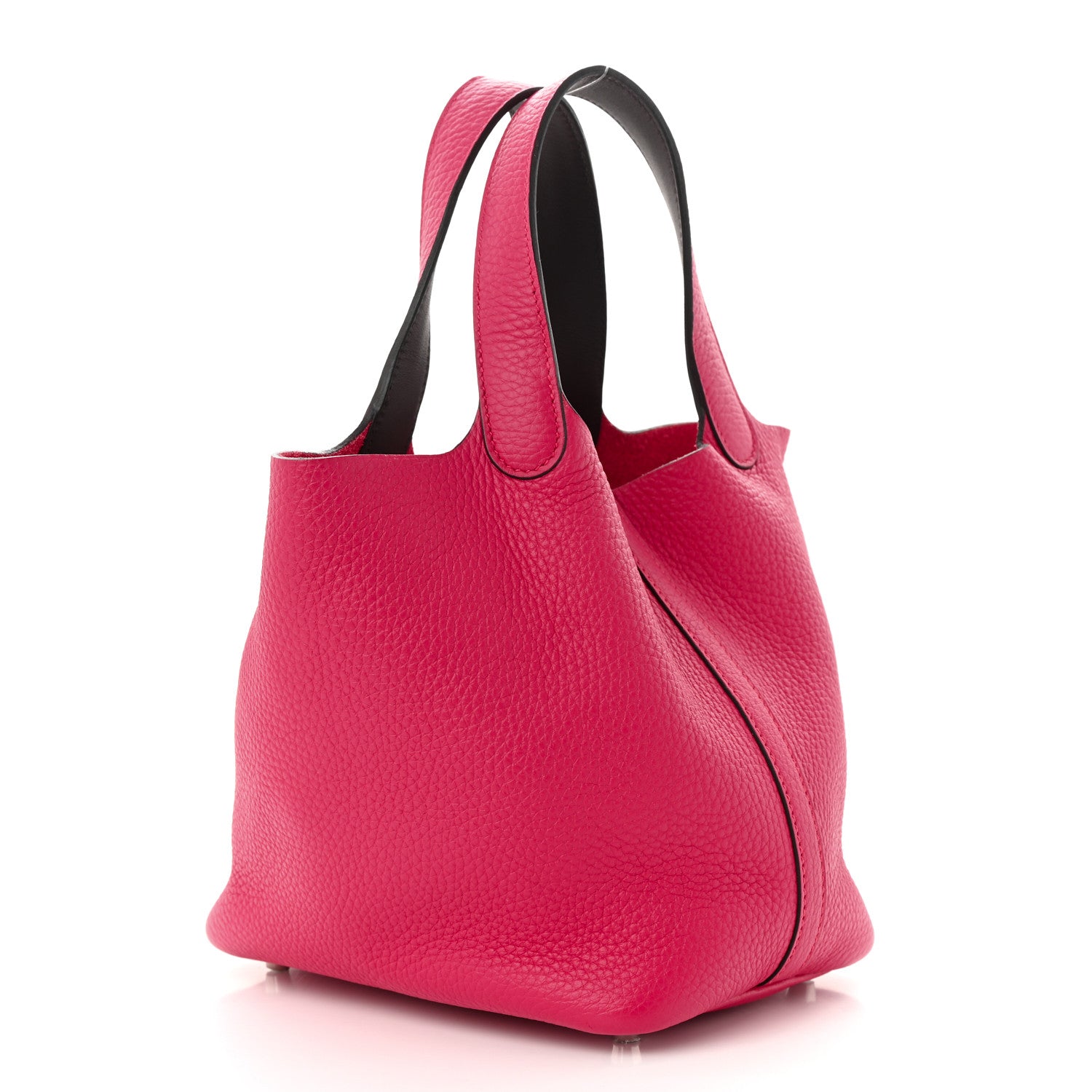 Hermes Taurillon Clemence Swift Eclat Picotin Lock 18 PM Framboise Rouge Sellier 3 of 11