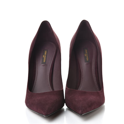 Louis Vuitton Suede First Lady Pumps 39.5 Amarante 2 of 8