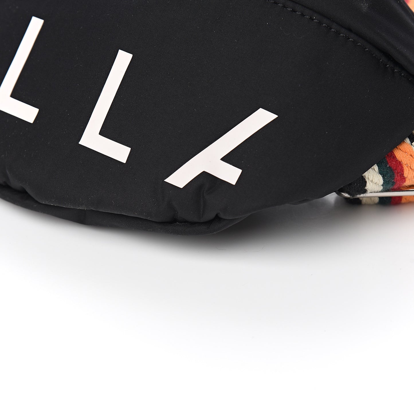 Eco Padde Nylon Logo Falabella Bum Bag Black Multicolor