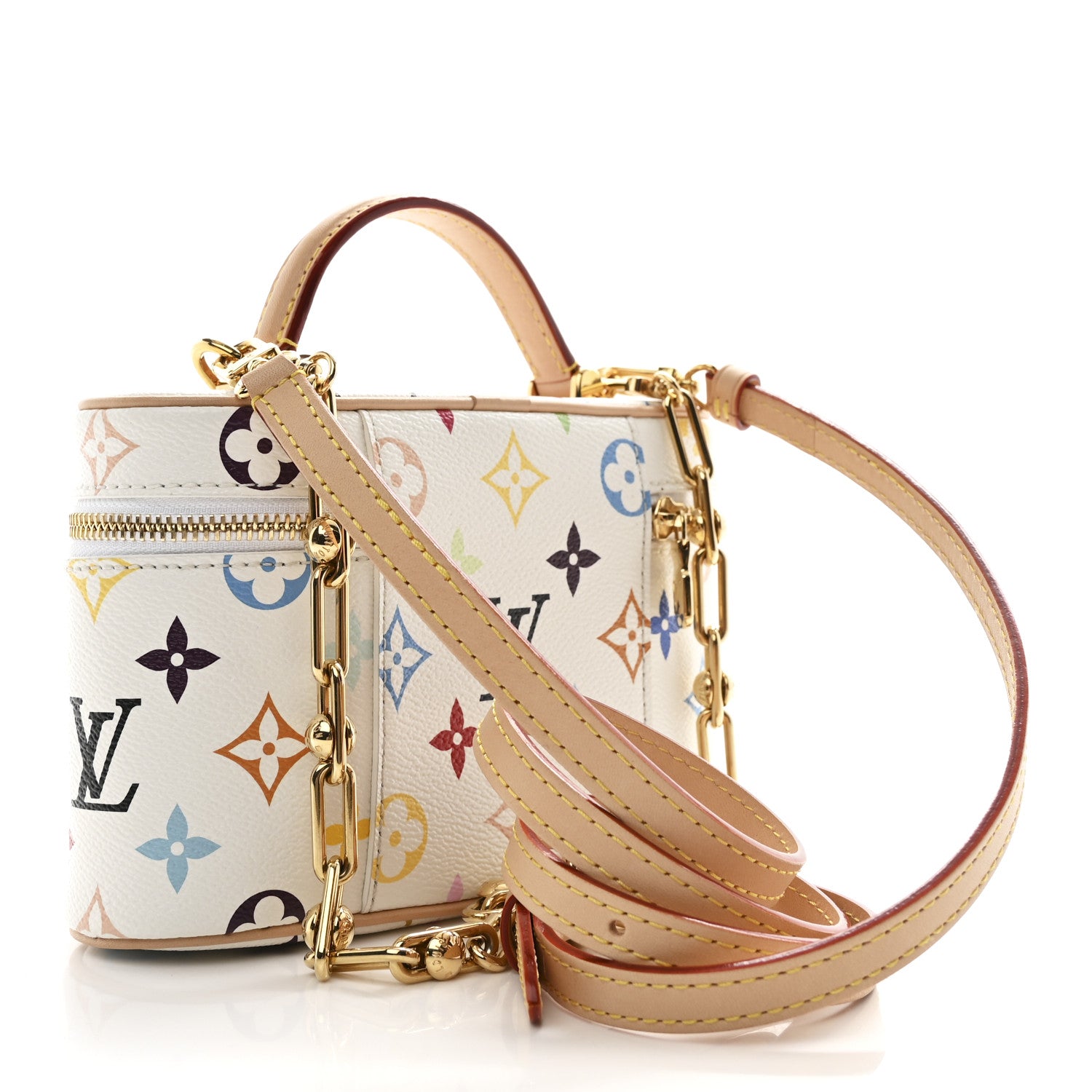 Louis Vuitton LV x TM Monogram Multicolor Vanity Chain Pouch White