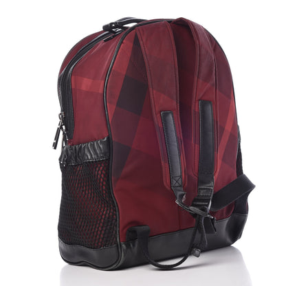 Burberry Nylon Supernova Check Backpack Red 3 of 16
