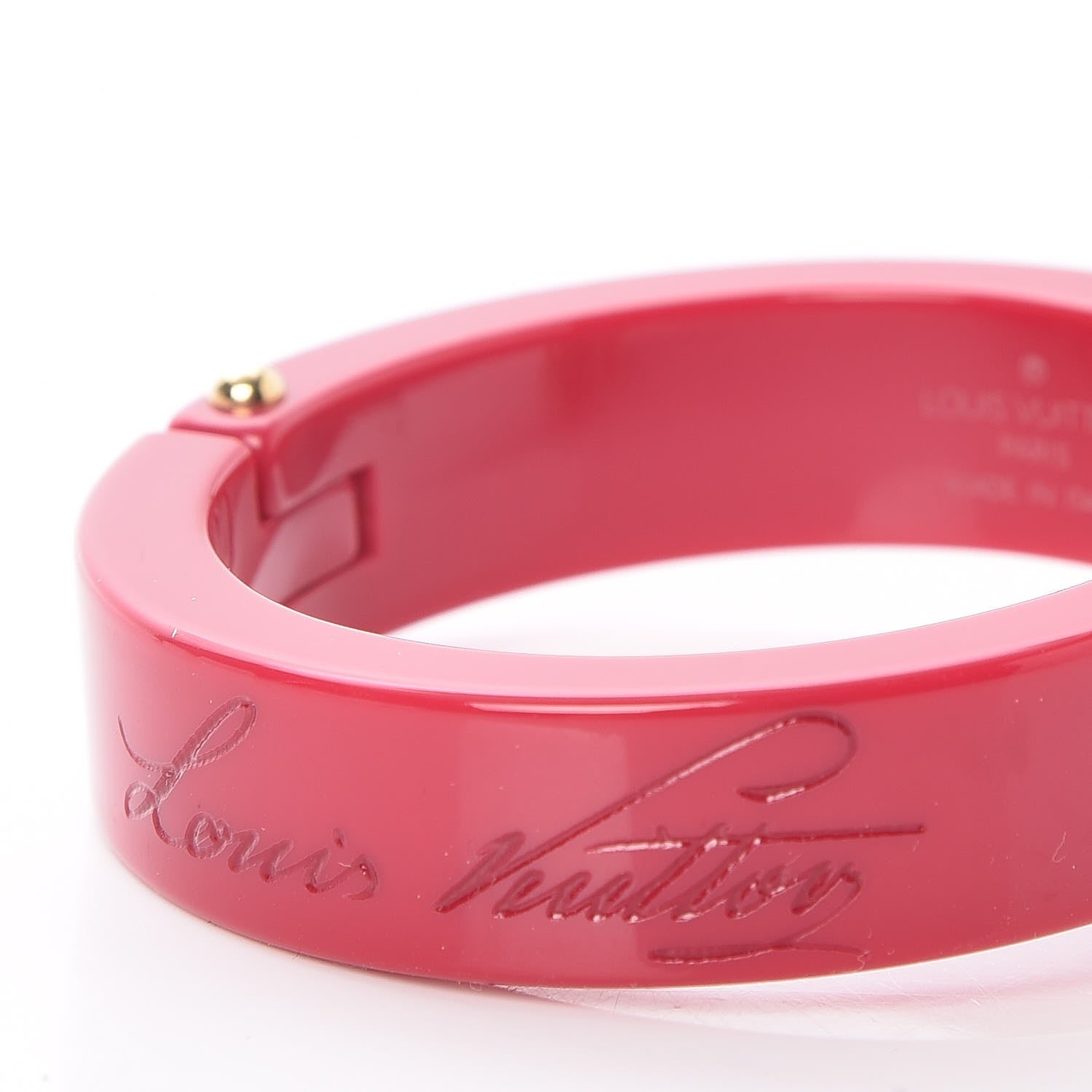 Louis Vuitton Resin Lock Me Bracelet Rose Indien 6 of 7