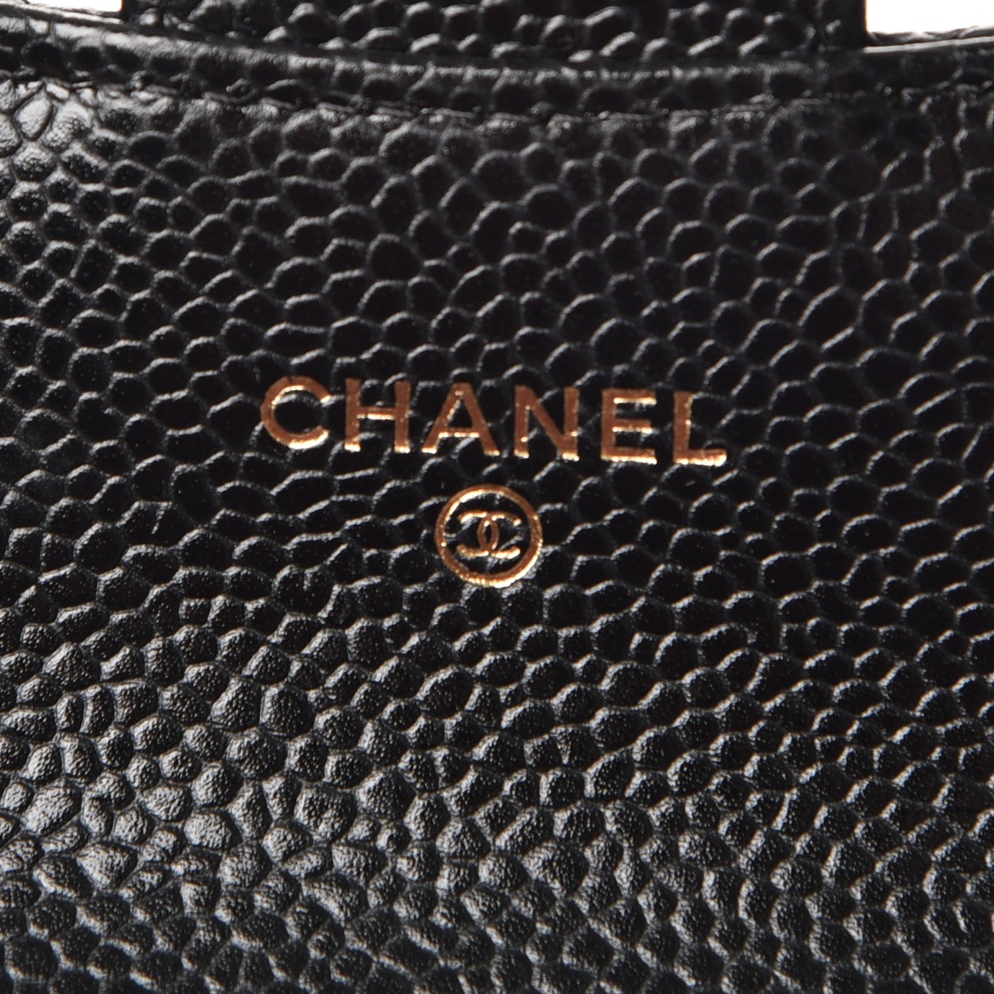 Caviar Quilted Flap Card Holder Black