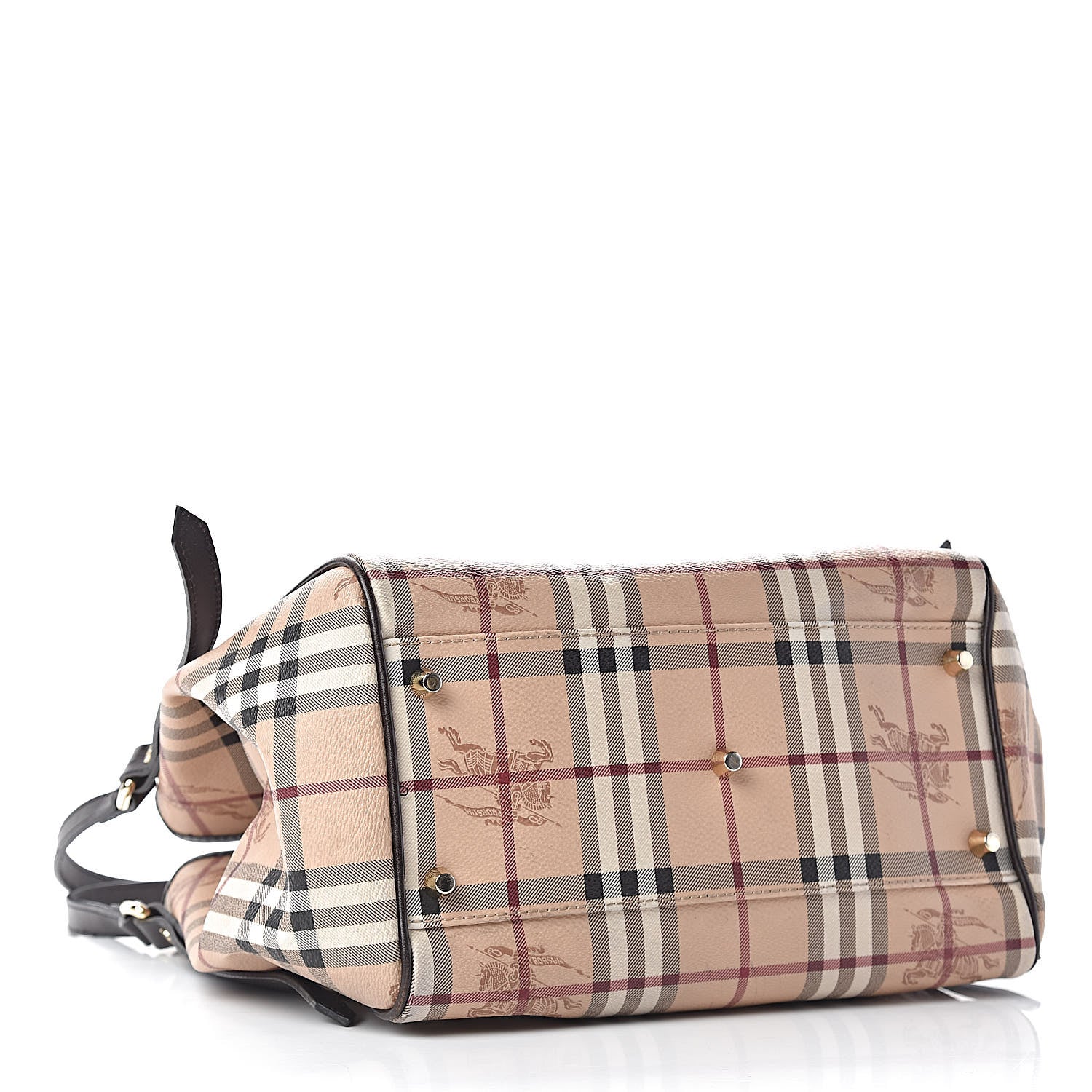 Burberry Haymarket Check Small Canterbury Tote Chocolate 4 of 17
