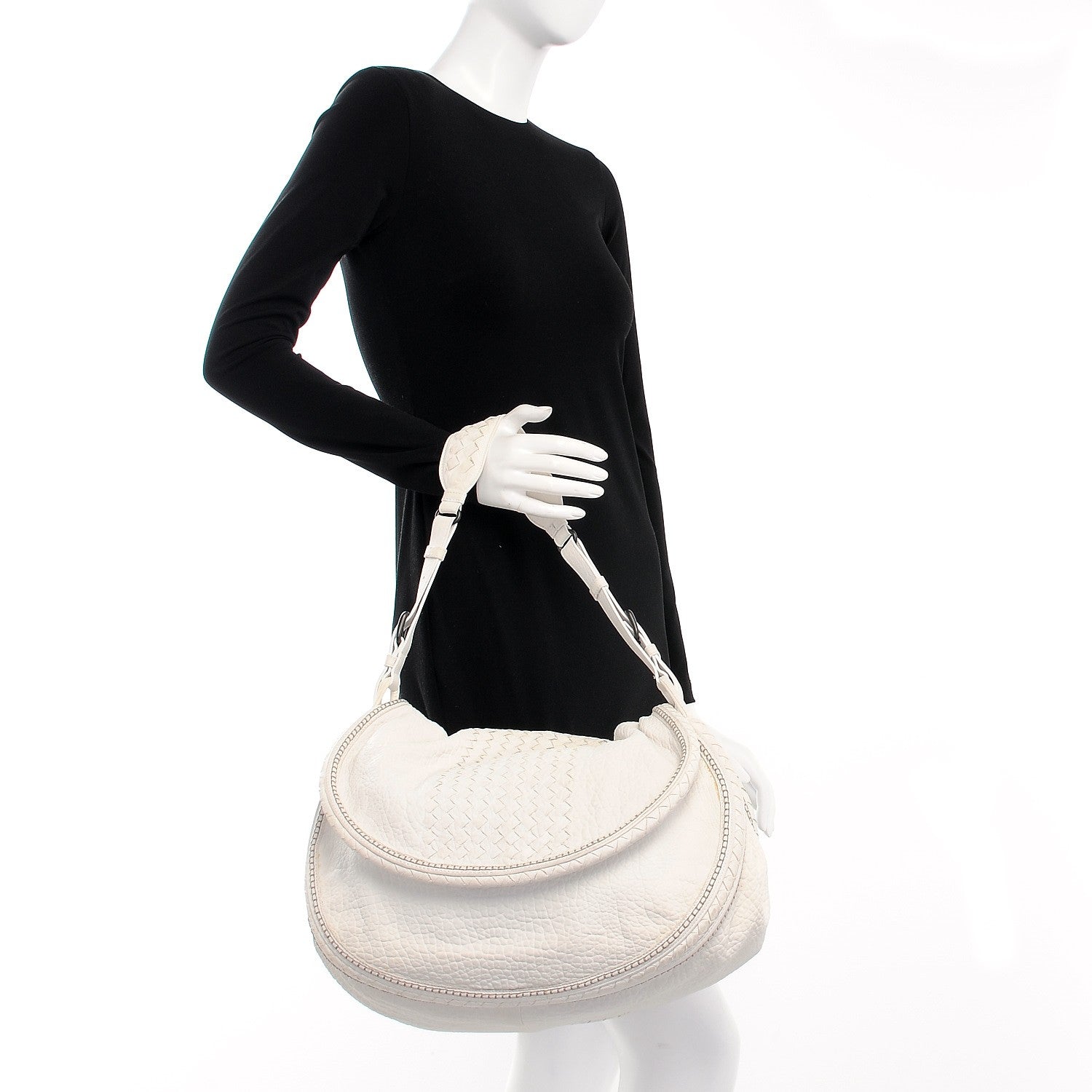 Bottega Veneta Cervo Intrecciato Flap White 2 of 9