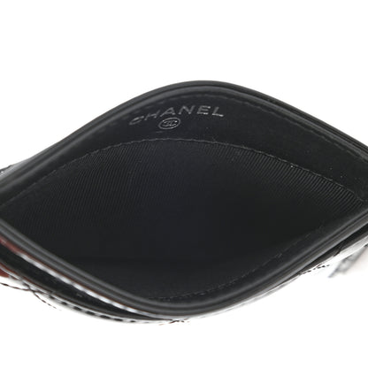 Chanel Patent Calfskin Quilted Card Holder Black 5 of 9
