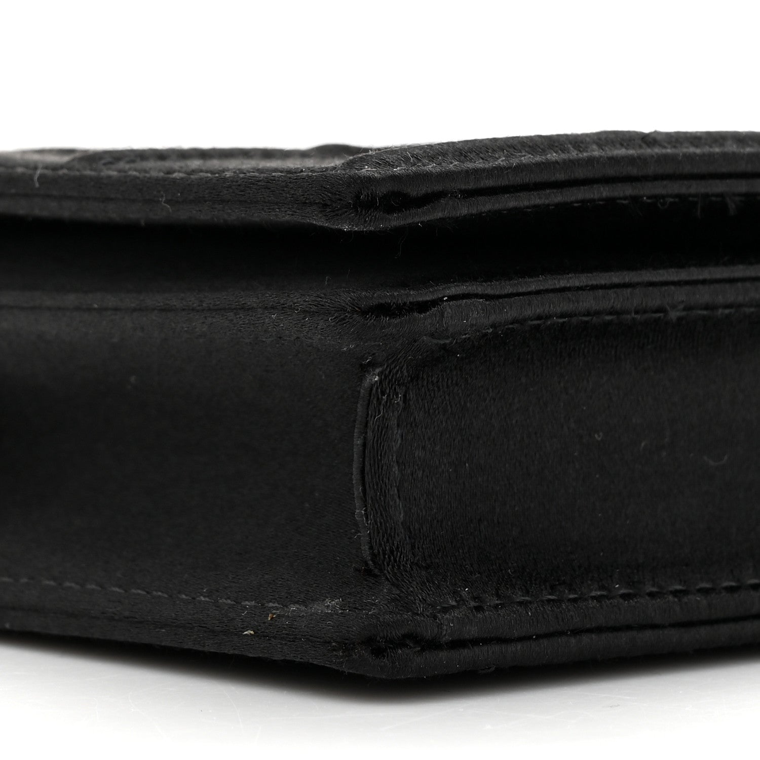 Christian Dior Satin Diorama Wallet on Chain Pouch Black 10 of 10