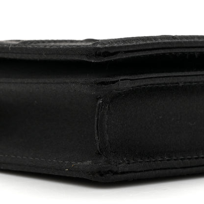 Christian Dior Satin Diorama Wallet on Chain Pouch Black 10 of 10