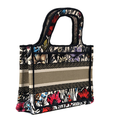 Christian Dior Canvas Embroidered Mille Fleurs Mini Book Tote Multicolor 2 of 7