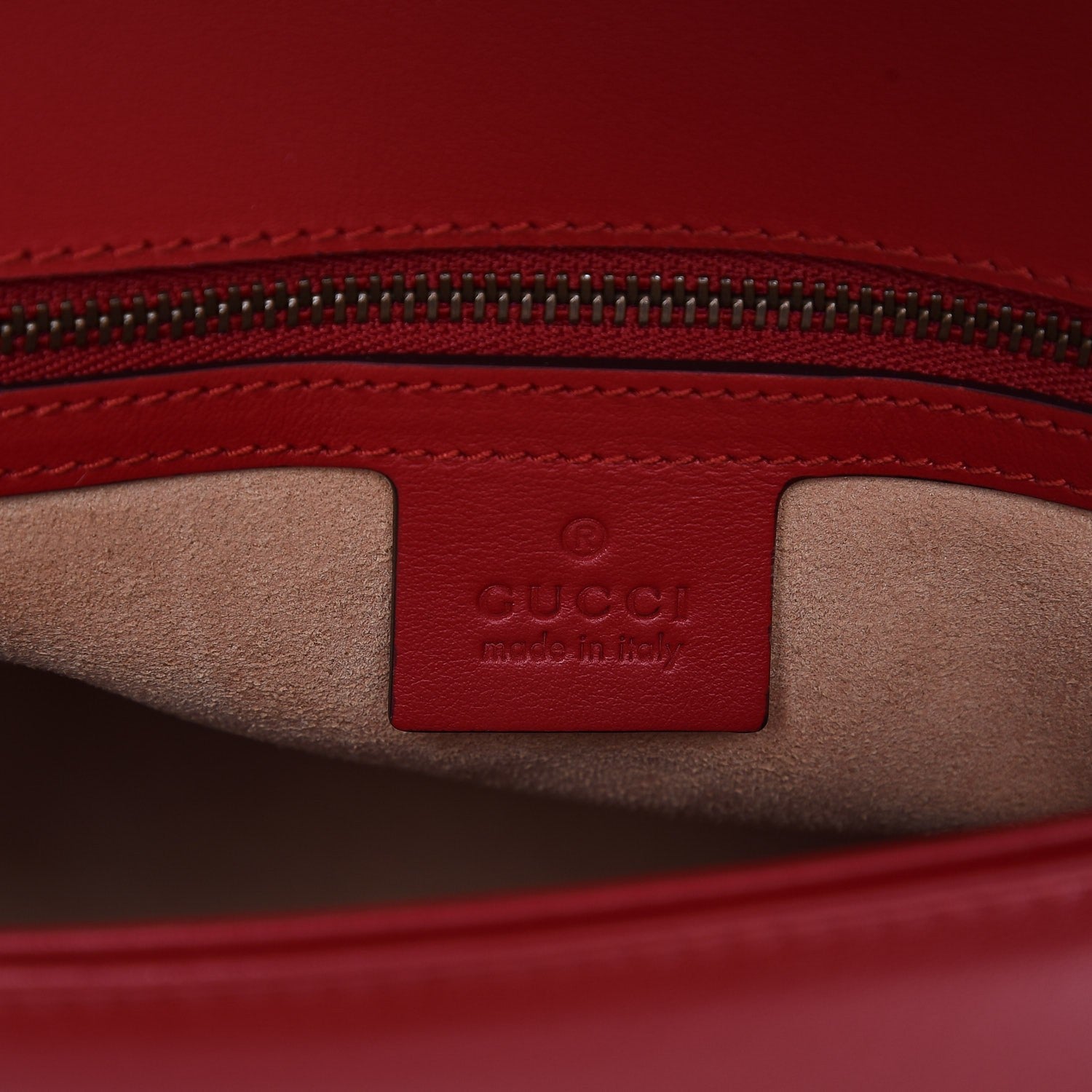 Gucci Calfskin Matelasse Small GG Marmont Top Handle Shoulder Bag Hibiscus Red 8 of 9
