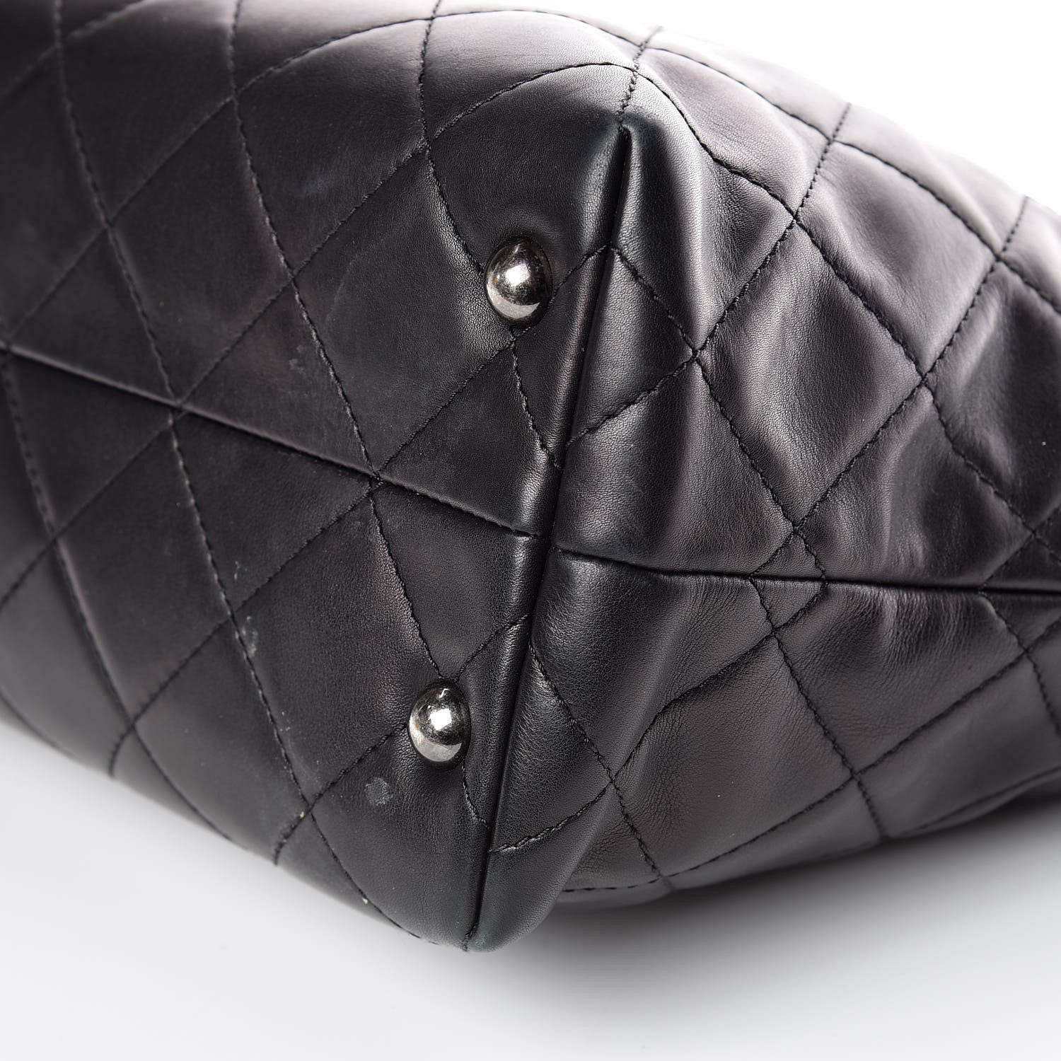 Chanel Calfskin Quilted Large Shopping In Chains Tote Black 6 of 14