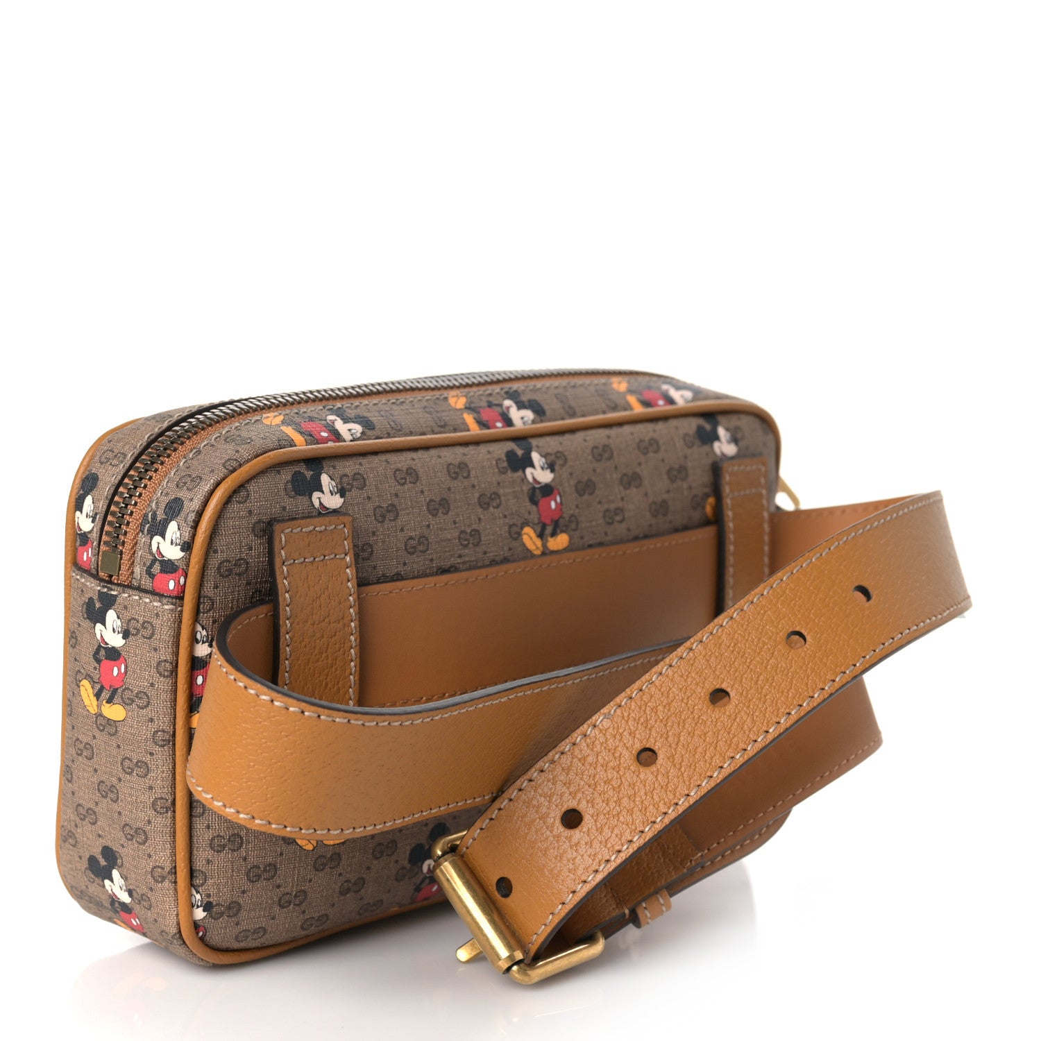 Gucci X DISNEY Mini Vintage GG Supreme Monogram Mickey Mouse Small Belt Bag 90 36 Beige Vintage Sun Oil 3 of 9