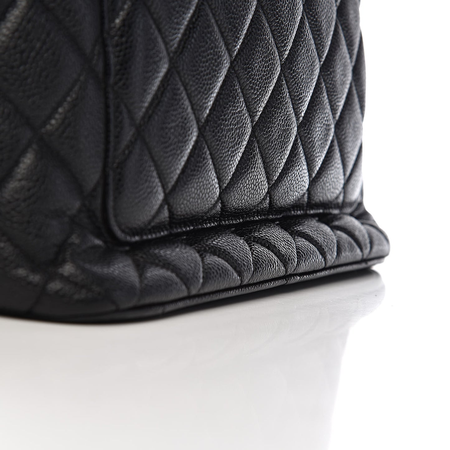Caviar Quilted Medallion Tote Black