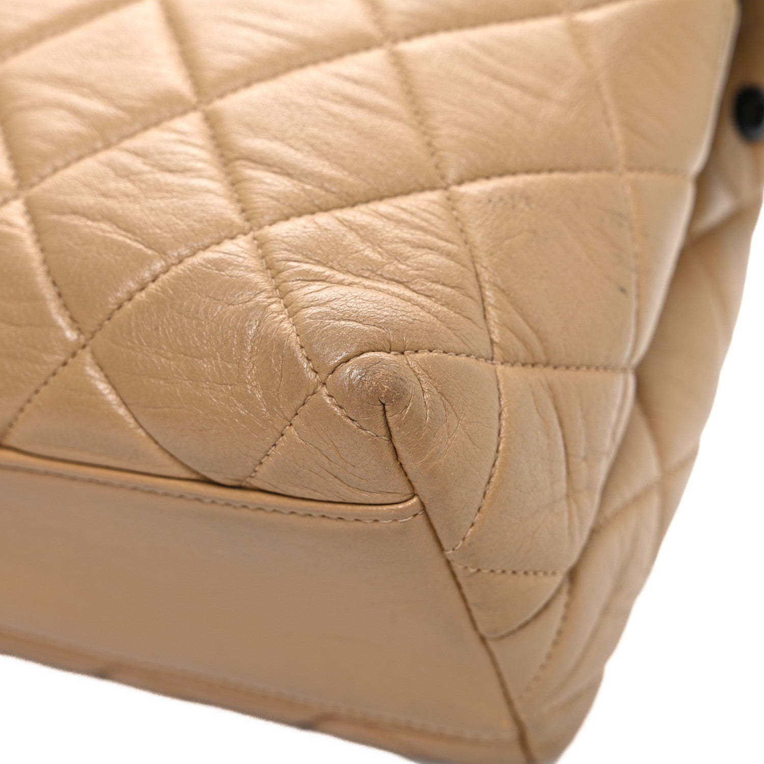 Chanel Lambskin Quilted Shoulder Bag Beige 12 of 12