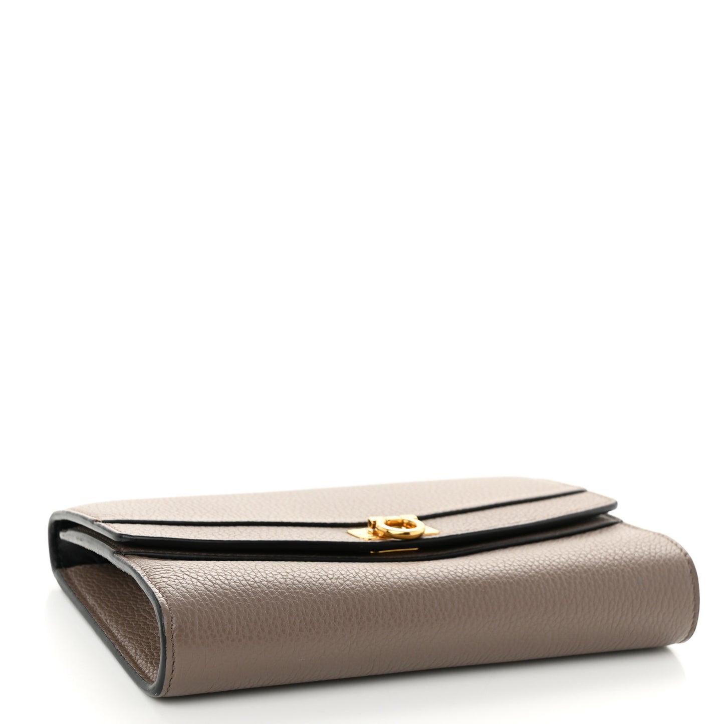 Grained Calfskin Gancini Crossbody Flap Caraway Seed