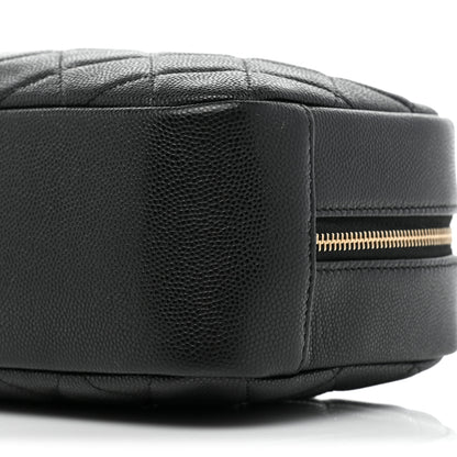 Chanel Caviar Quilted Medium Curvy Pouch Cosmetic Case Black 8 of 8