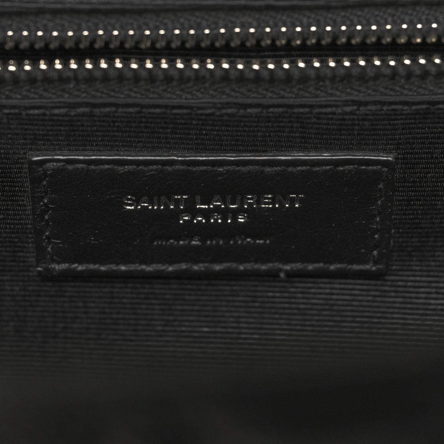 Saint Laurent Grain De Poudre Textured Mixed Matelasse Large Triquilt Monogram Satchel Black 6 of 10