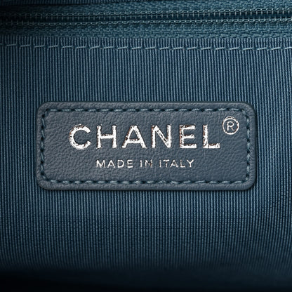Chanel Patent Goatskin Quilted Medium Gabrielle Hobo Blue 6 of 10