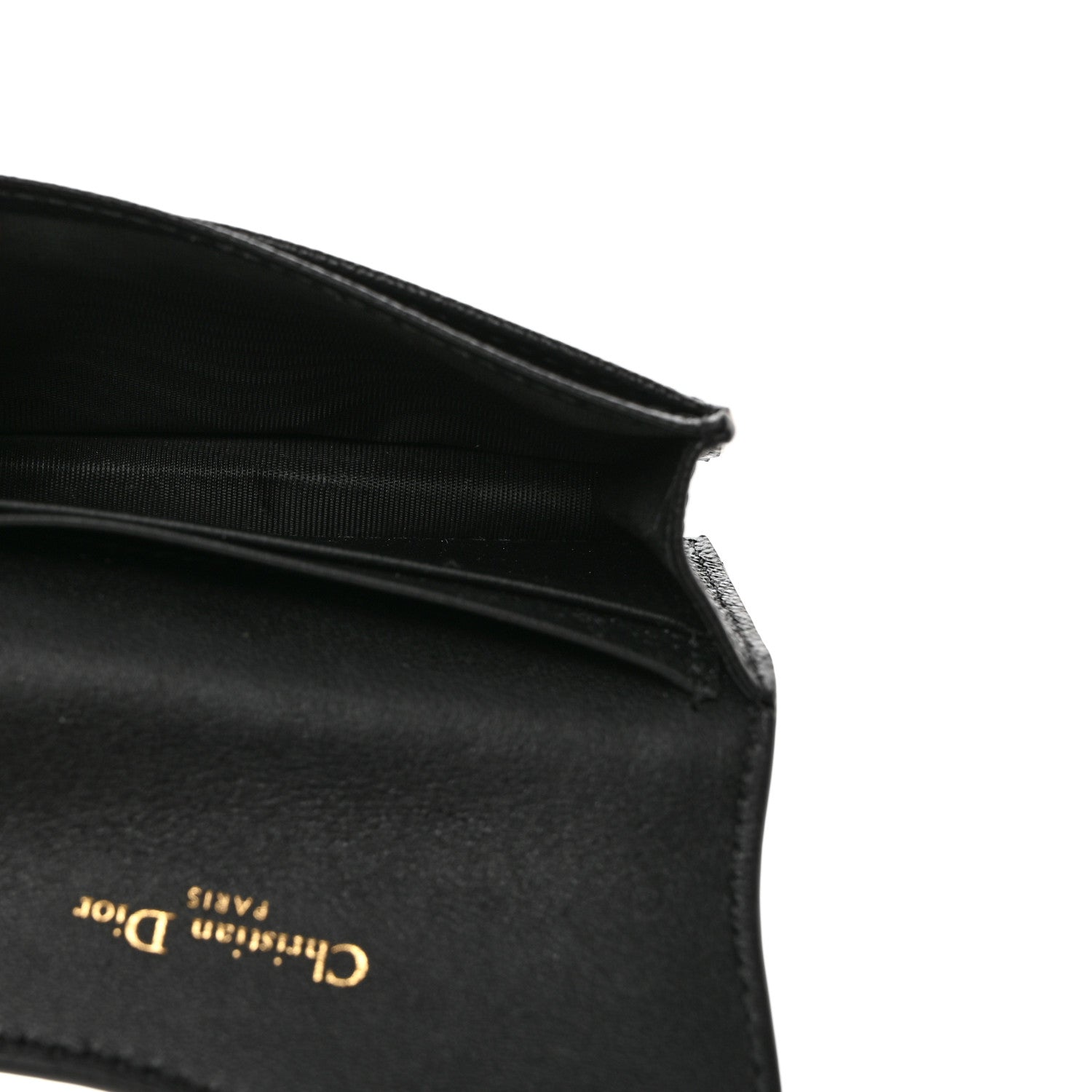 Christian Dior Grained Calfskin Saddle Card Holder Black 5 of 9