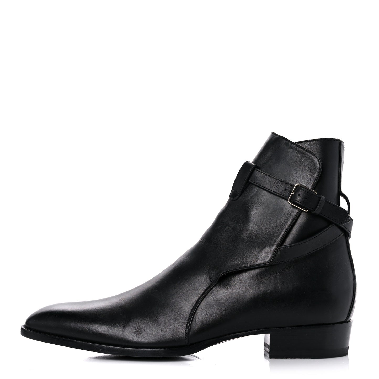 Calfskin Mens Ankle Boots 46 Black