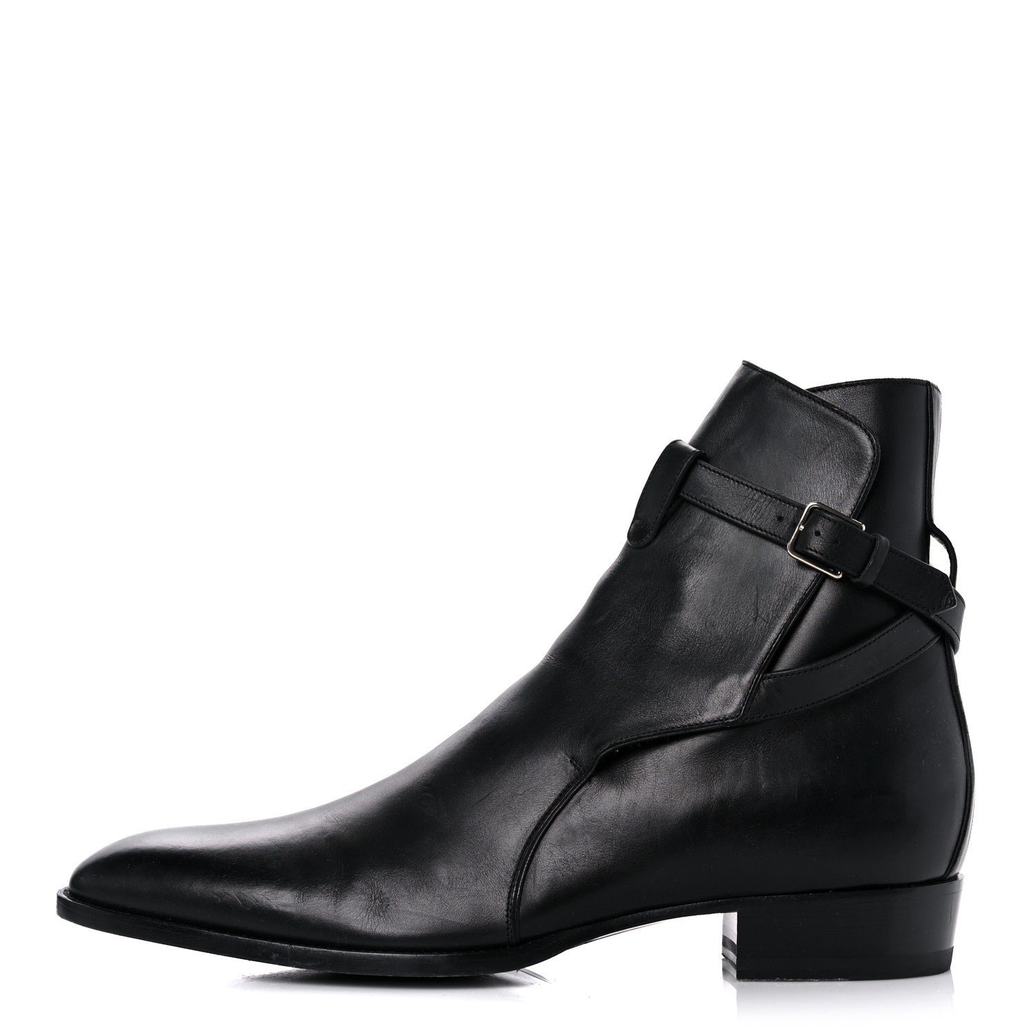 Saint Laurent Calfskin Mens Ankle Boots 46 Black 1 of 17