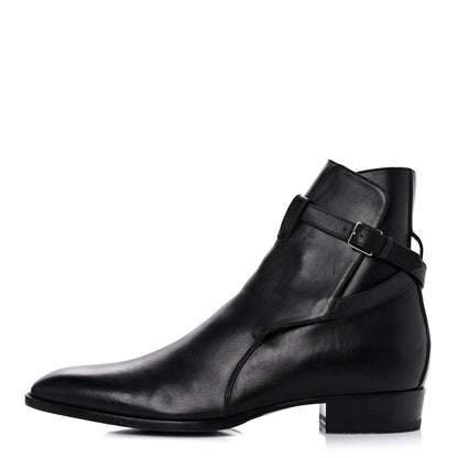 Saint Laurent Calfskin Mens Ankle Boots 46 Black 1 of 17