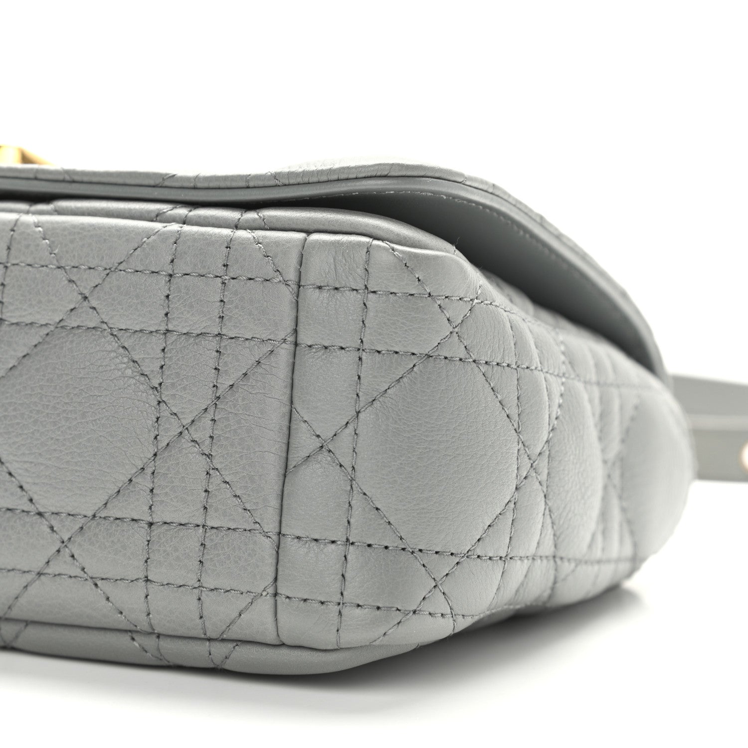 Christian Dior Calfskin Cannage Small Caro Bag Grey 10 of 12