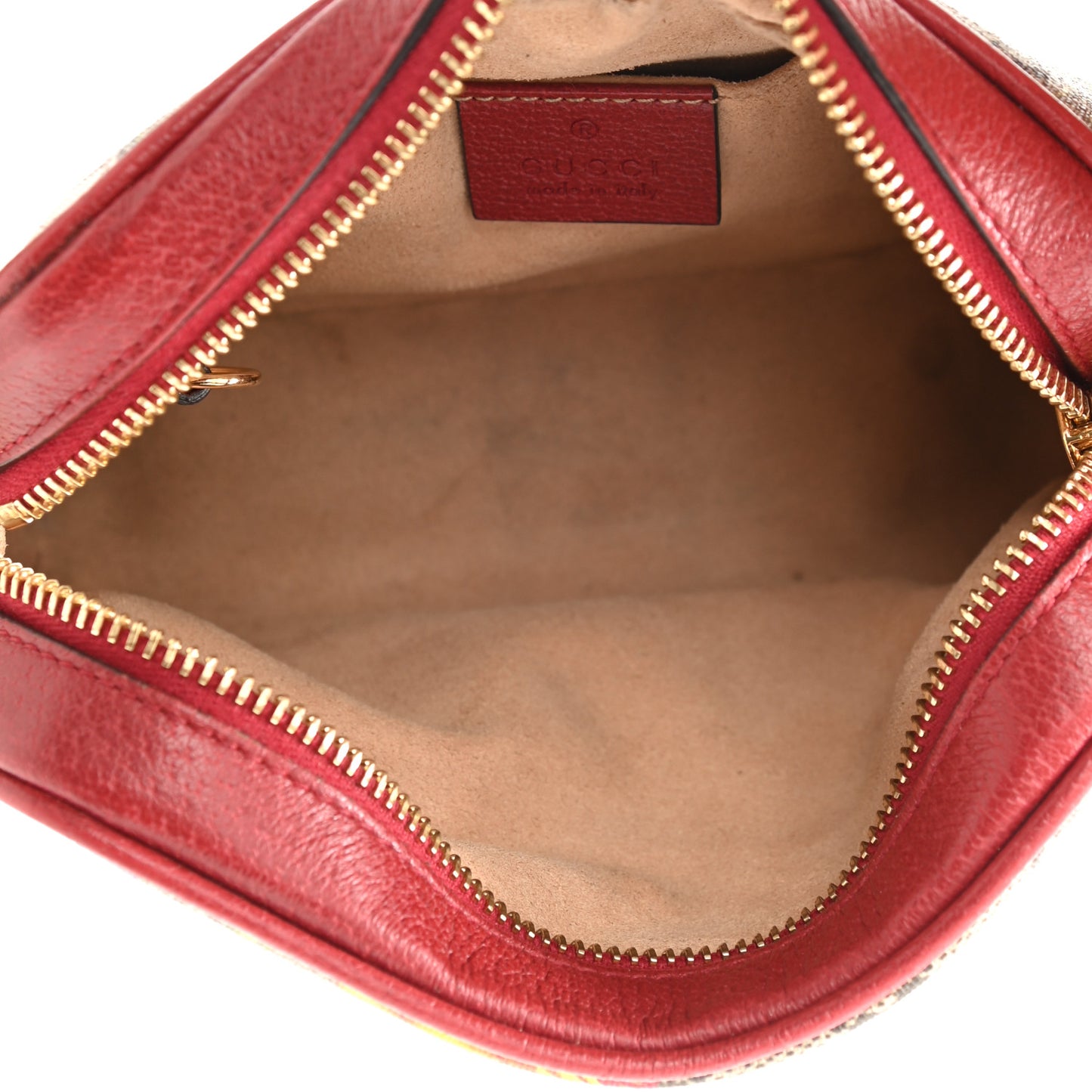 GG Supreme Monogram Flora Web Mini Ophidia Shoulder Bag Red