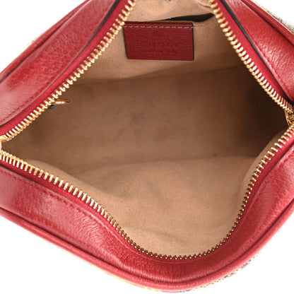 Gucci GG Supreme Monogram Flora Web Mini Ophidia Shoulder Bag Red 5 of 11