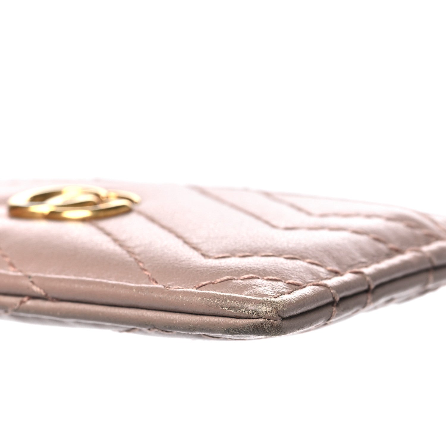 Gucci Calfskin Matelasse GG Marmont Card Holder Porcelain Rose 9 of 9