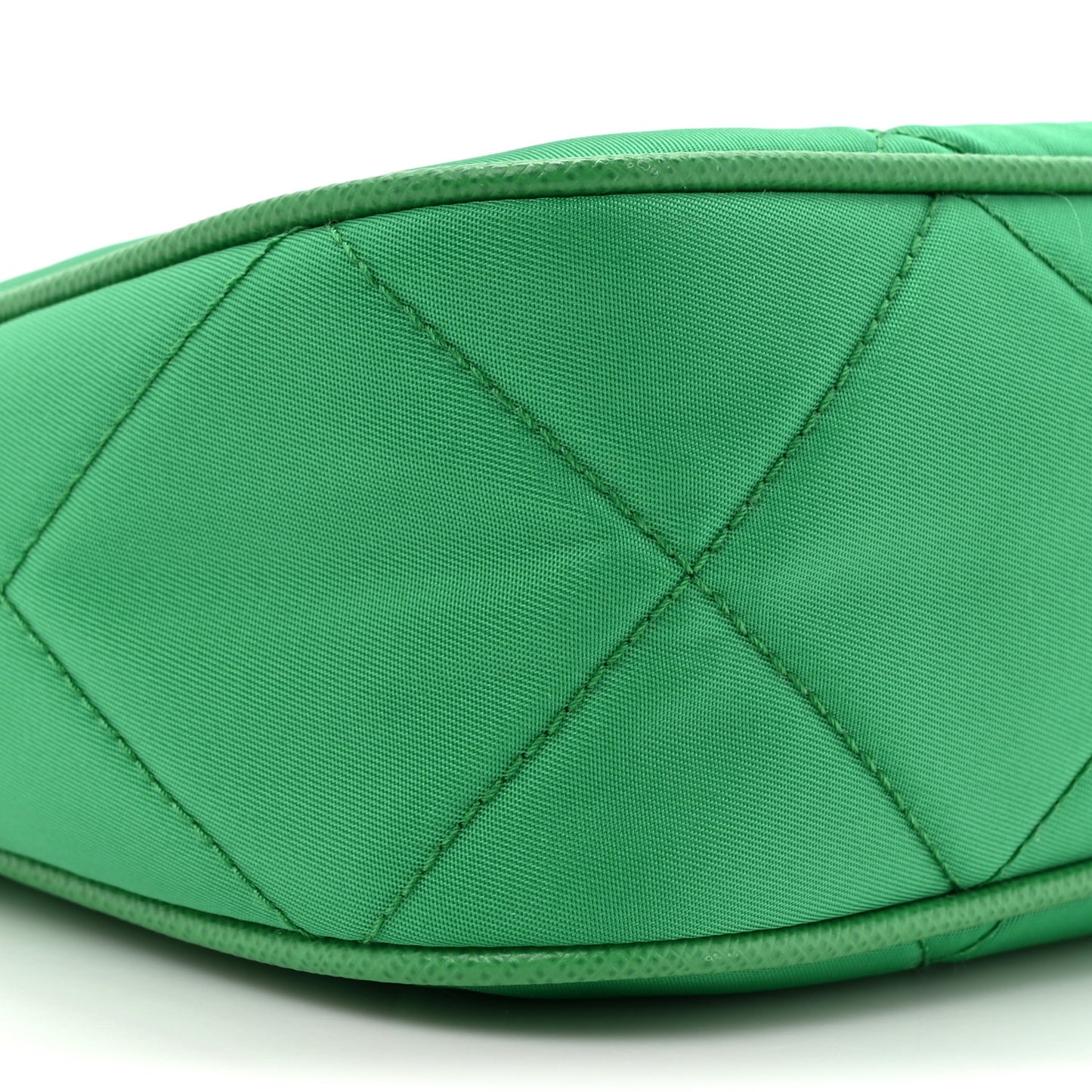 Re-Nylon Saffiano Stitched Mini Re-Edition 1995 Chaine Shoulder Bag Menta
