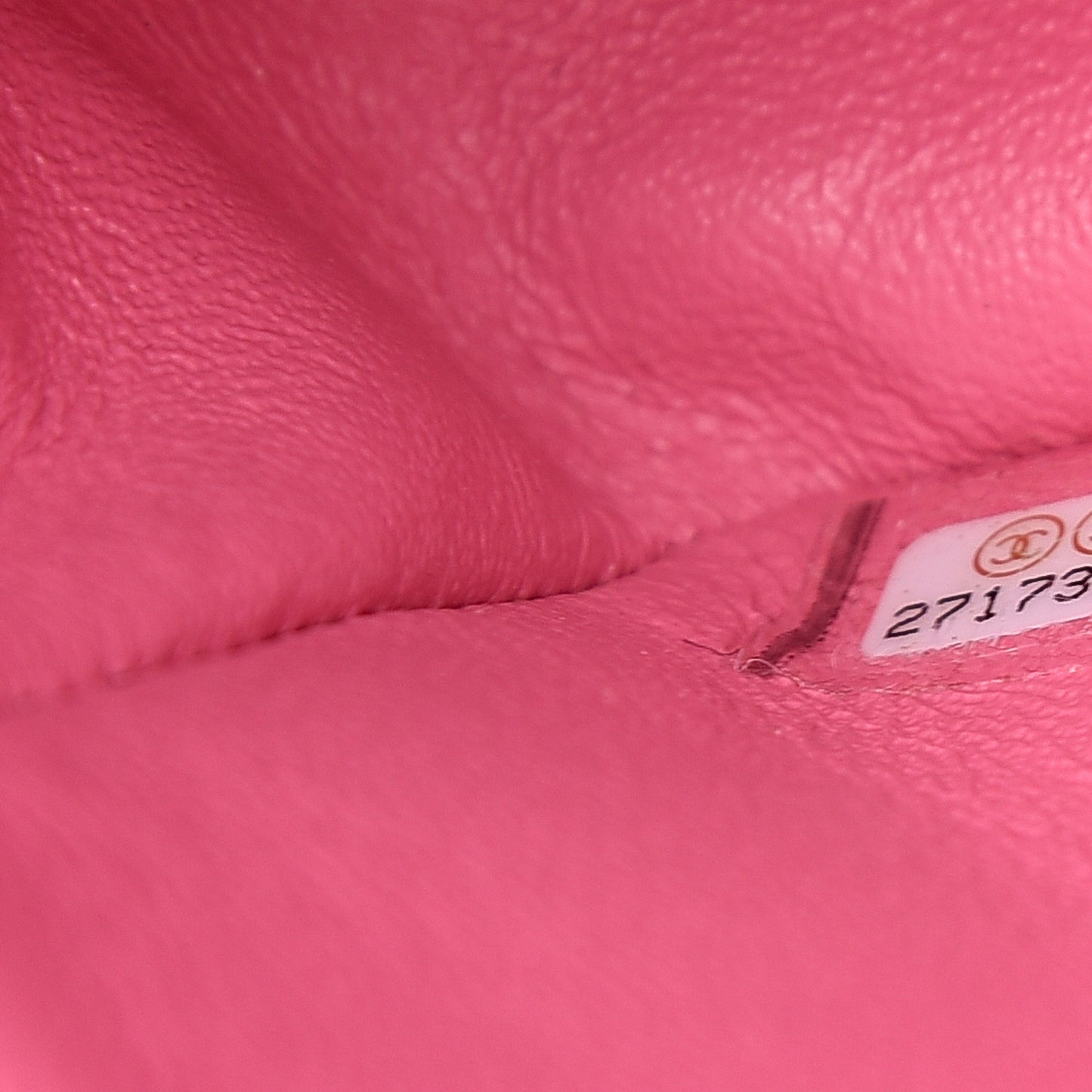 Lambskin Chevron Quilted Mini Rectangular Flap Pink