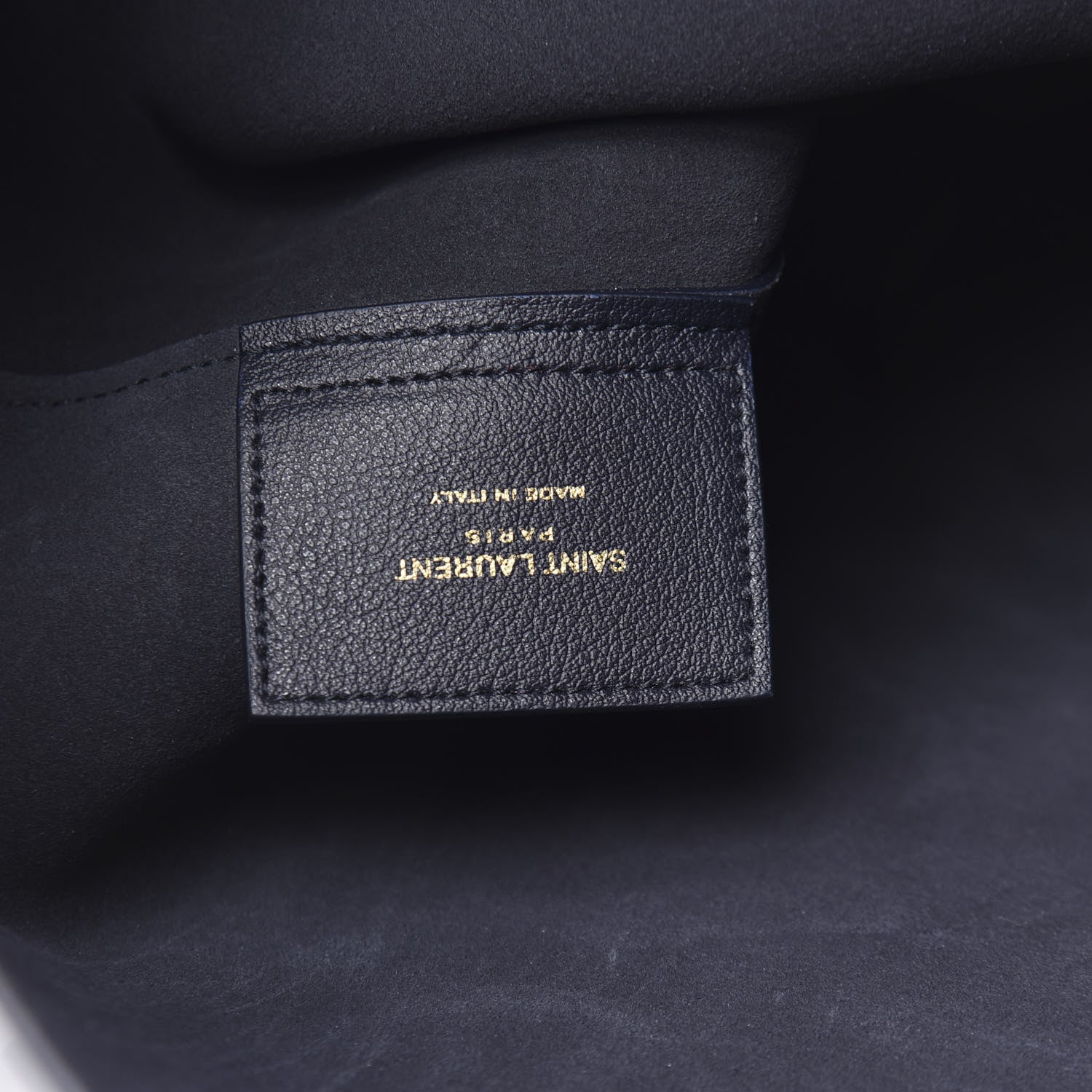 Saint Laurent Calfskin Large Shopping Tote Deep Marine 6 of 9