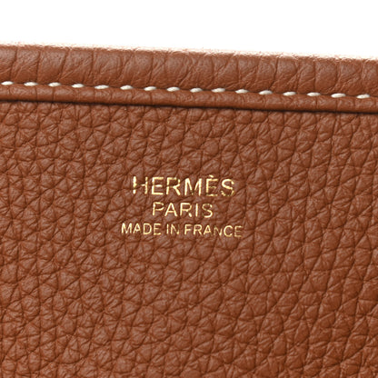 Hermes Taurillon Clemence Evelyne III PM Gold 6 of 9