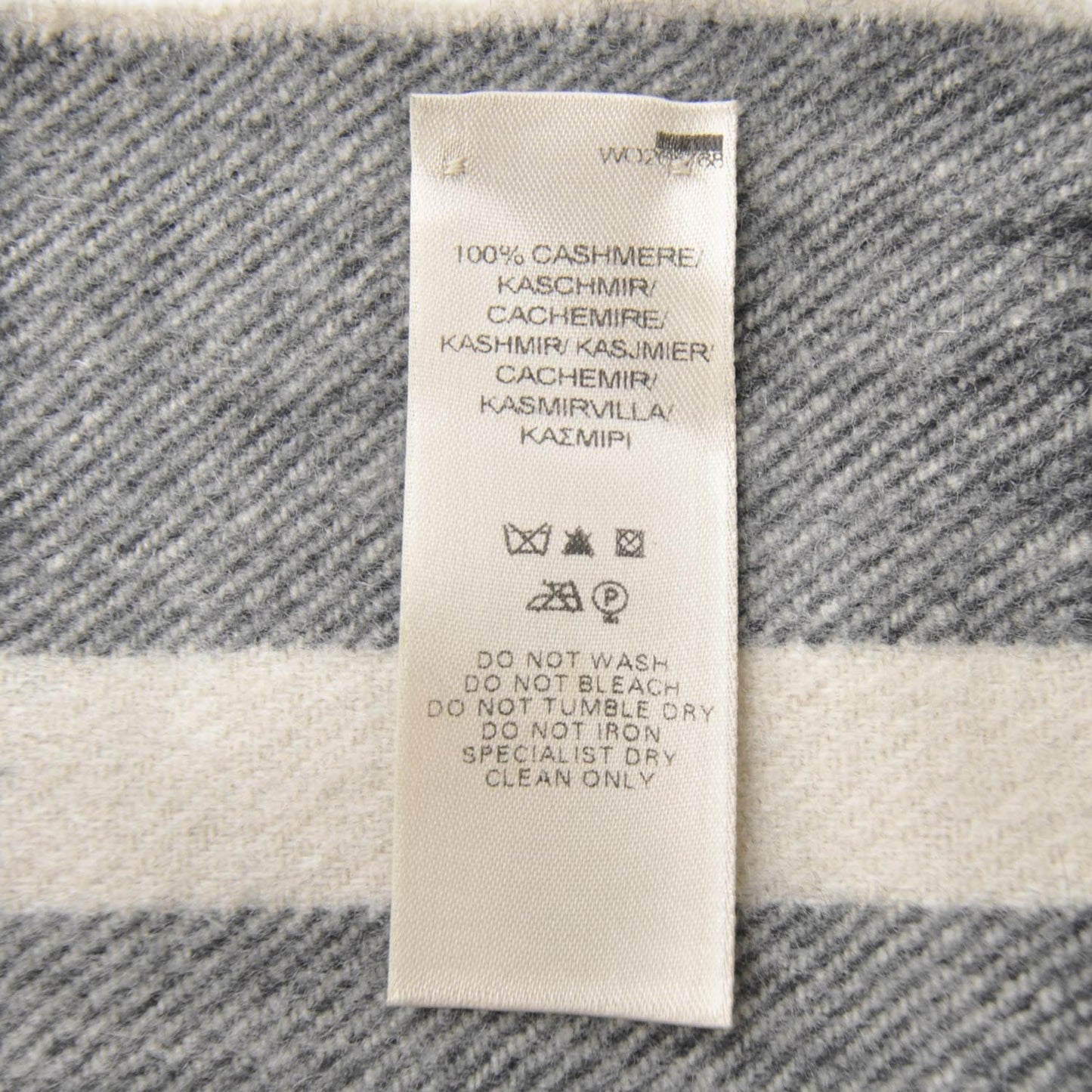 Cashmere Check Fringe Scarf Black